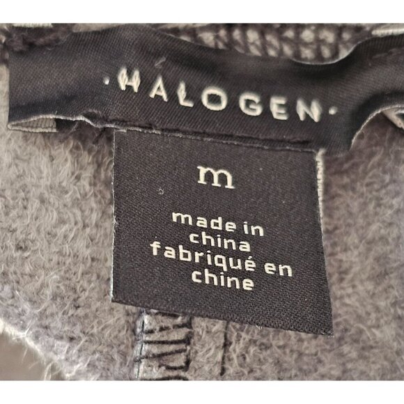 Halogen Black Faux Leather Midi Gaucho Split Skirt Sz M Stripe Elastic Waistband - Picture 6 of 9